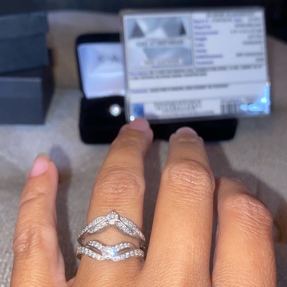 Solitaire Diamond Roundcut 1 carat 14K White Gold & Ring Enhancement  🧾 - Picture 6 of 14